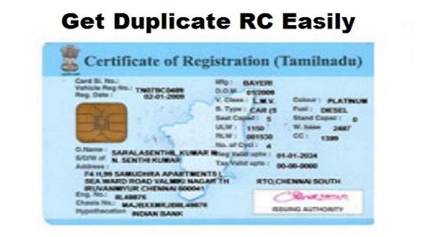 duplicate smart card bangalore|duplicate registration certificate online.